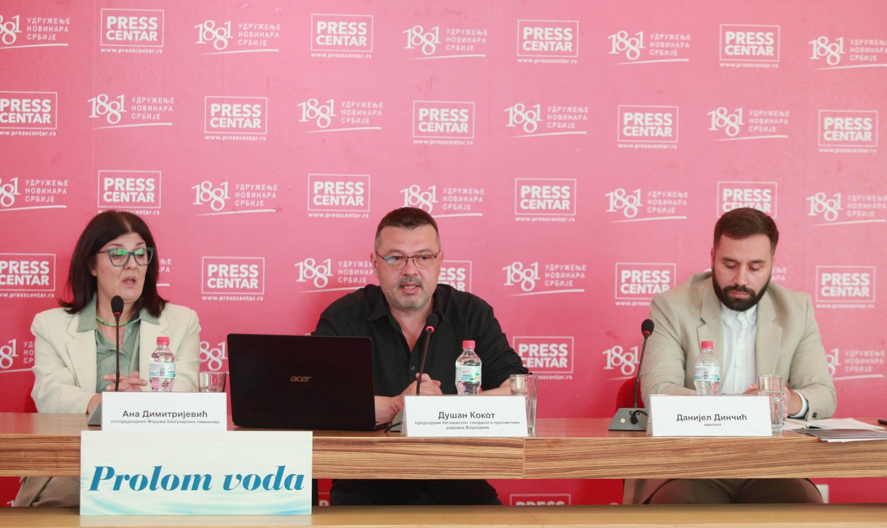 Konferencija za novinare Nezavisnog sindikata prosvetnih radnika Vojvodine
4/05/2022
