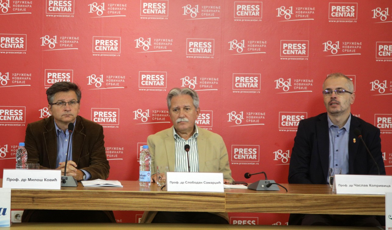 Konferencija za novinare Pokreta za odbranu Kosova i Metohije: 