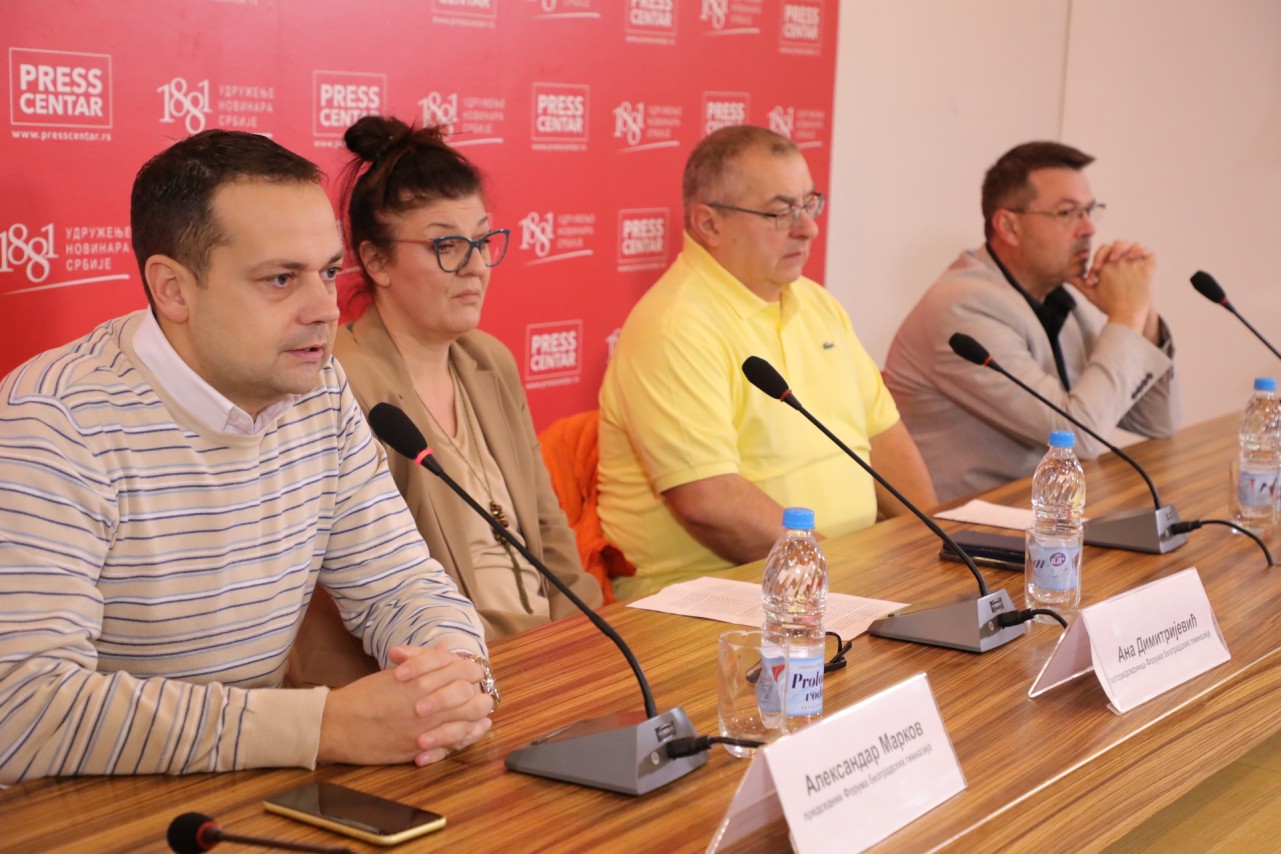 Konferencija za medije Foruma beogradskih gimnazija: 