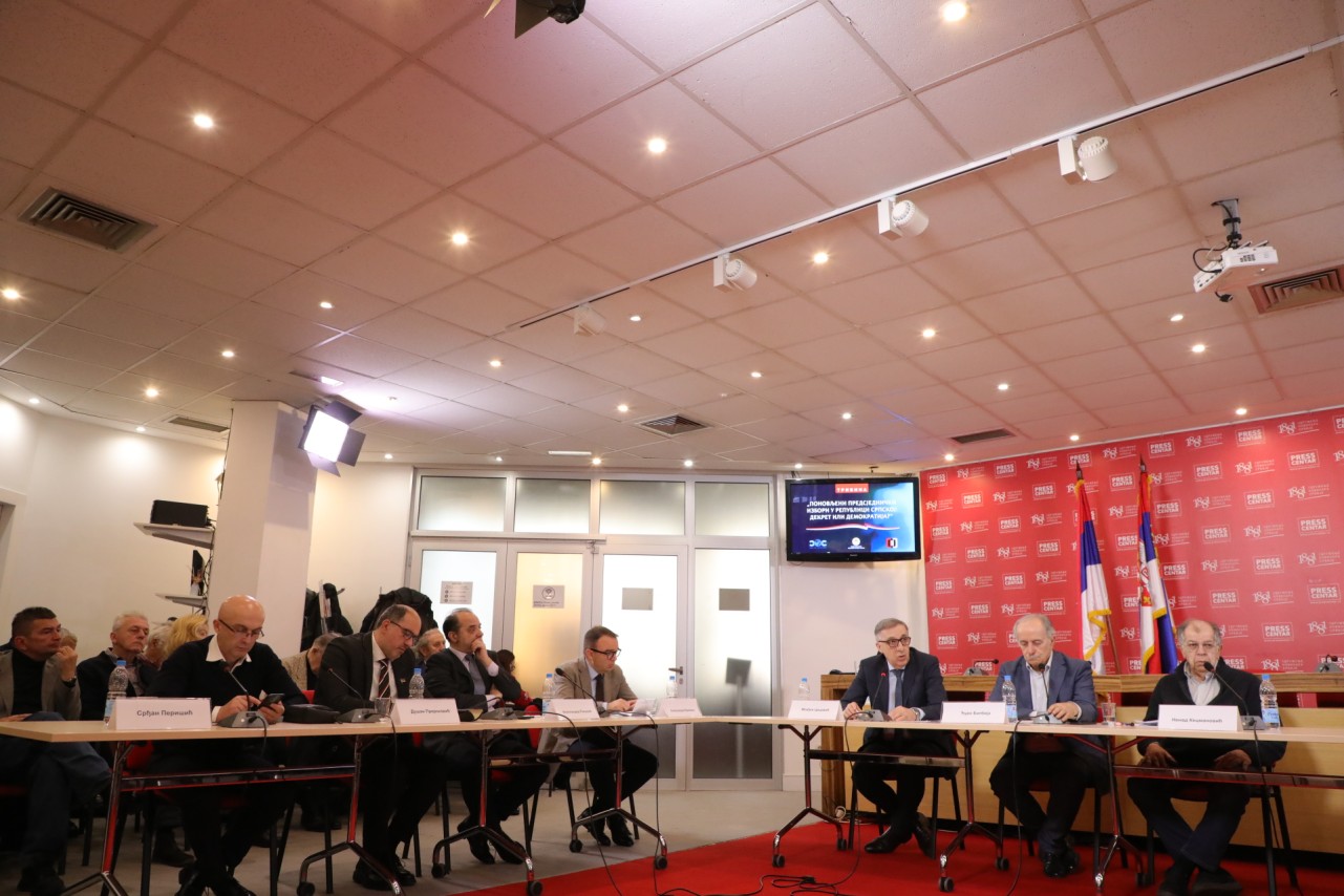 Tribina „Ponovljeni predsjednički izbori u Republici Srpskoj: dekret ili demokratija?“
5/02/2026